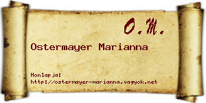 Ostermayer Marianna névjegykártya